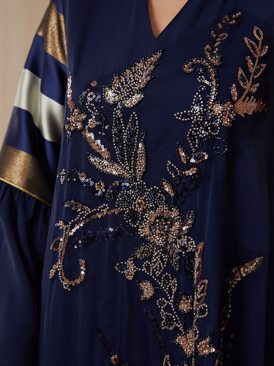 Eid Sequins Dress Muslim Women Kaftan Caftan Dress #26169