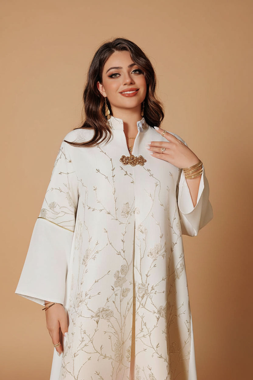 Robe caftan Doris à paillettes dévorées pour l'Aïd #25087