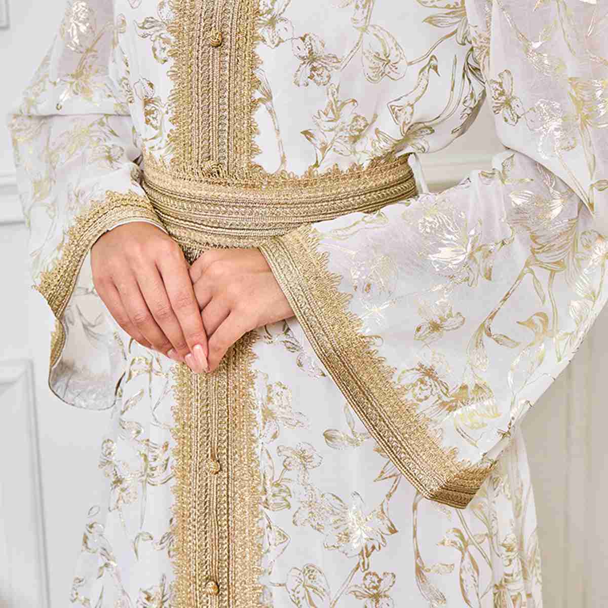 Robe de l'Aïd pour femmes arabes du Moyen-Orient, caftan bronzant