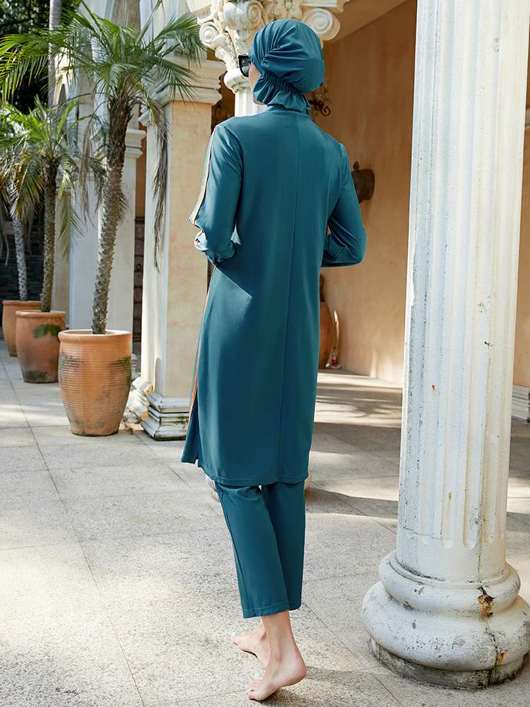 Full Cover 3 Pieces Set Burkinis Halal Swimwear Swimsuit Bathing Suit #2510391