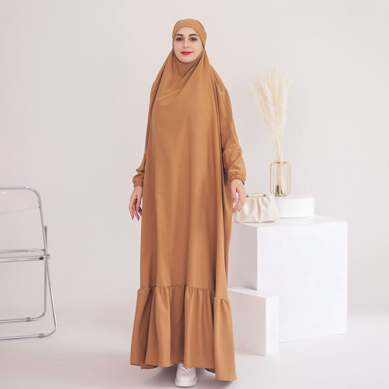 Robe longue de prière Nida, robe abaya à enfiler, jilbab