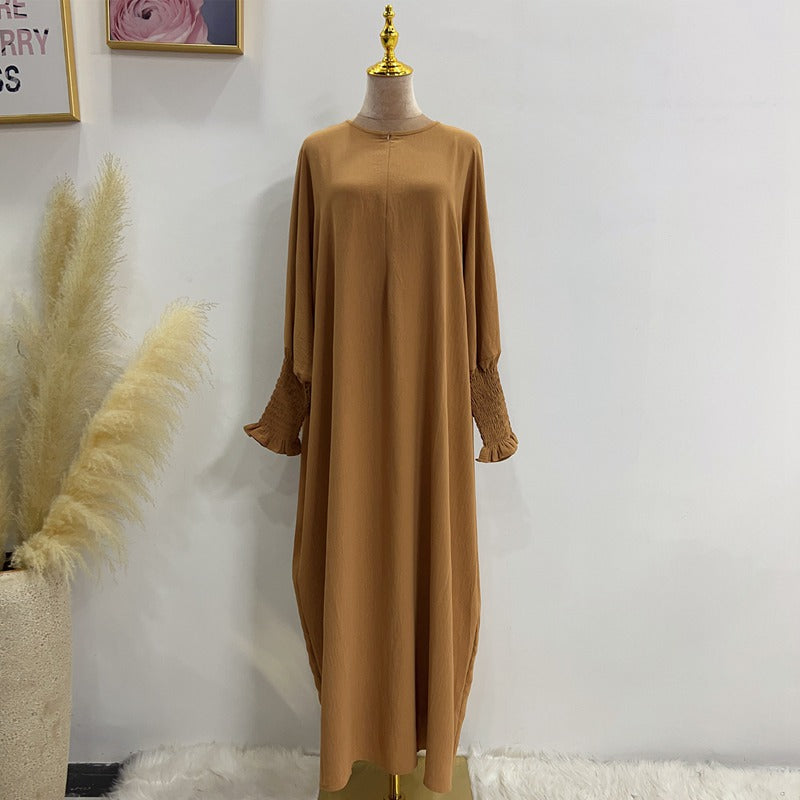 Robe Abaya Farasha en polyester/coton pour femmes musulmanes