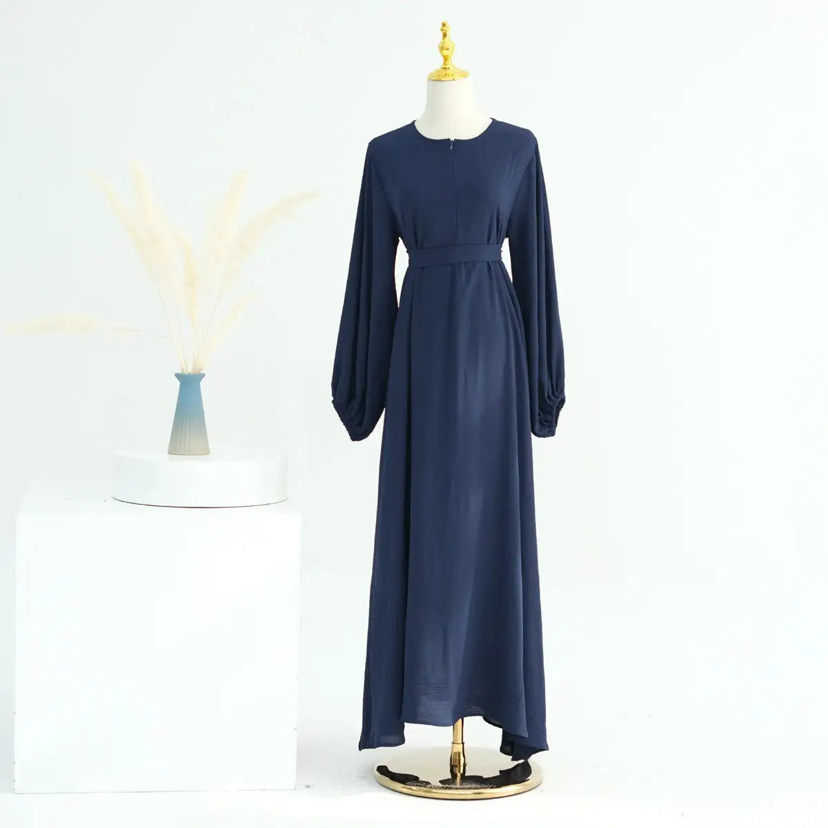 Robe Abaya à manches bouffantes pour femmes musulmanes