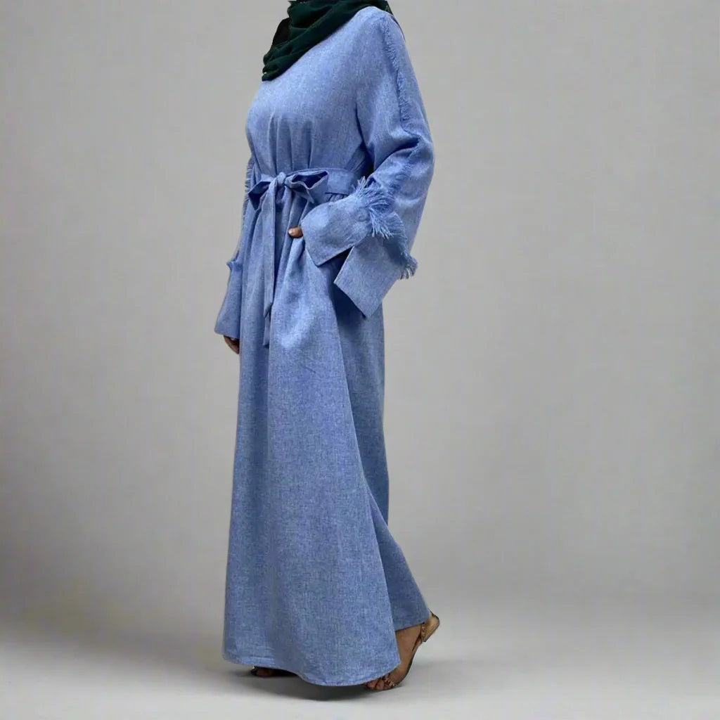 Robe Abaya arabe unie à la mode modeste