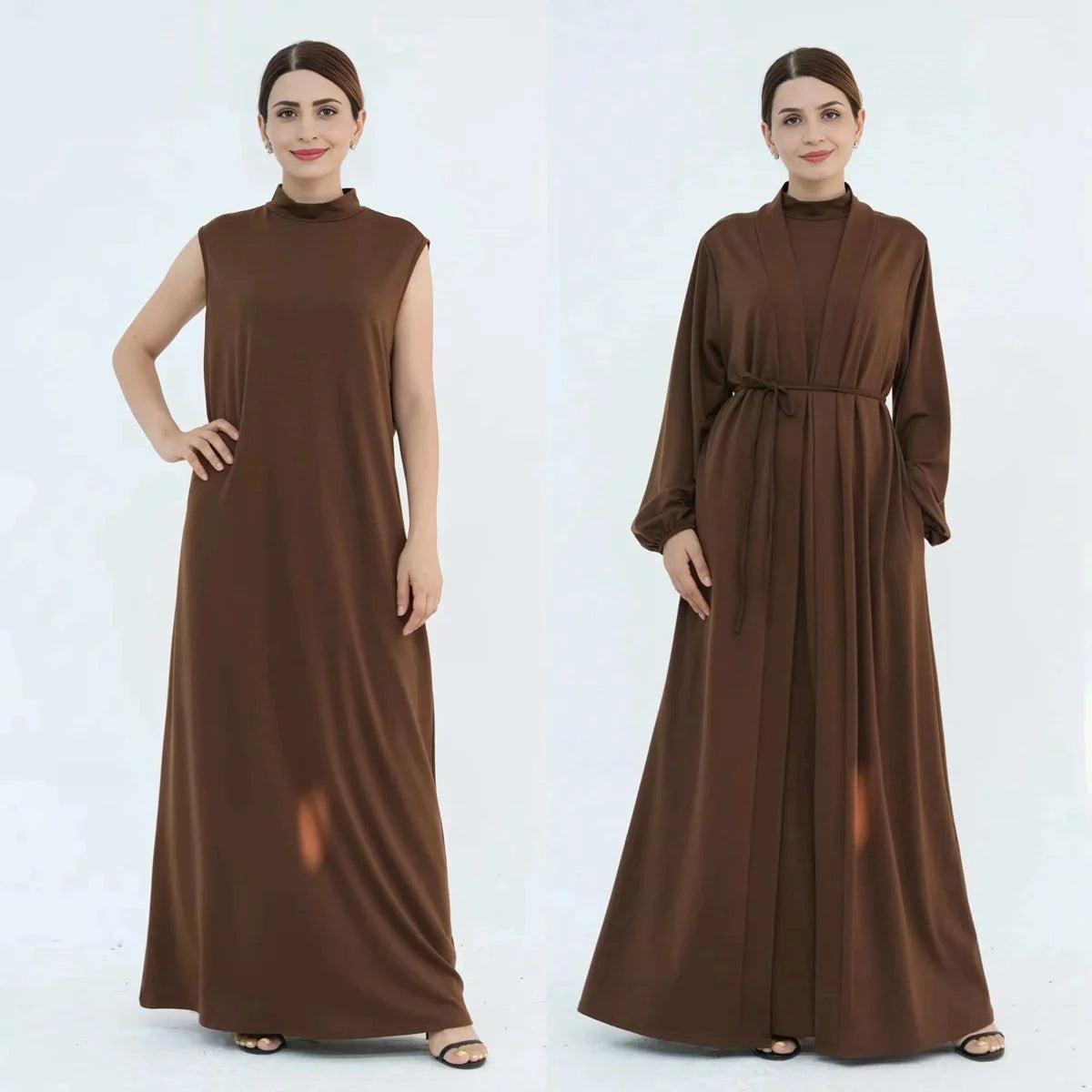Ensemble 2 pièces Abaya pour femmes musulmanes, mode modeste