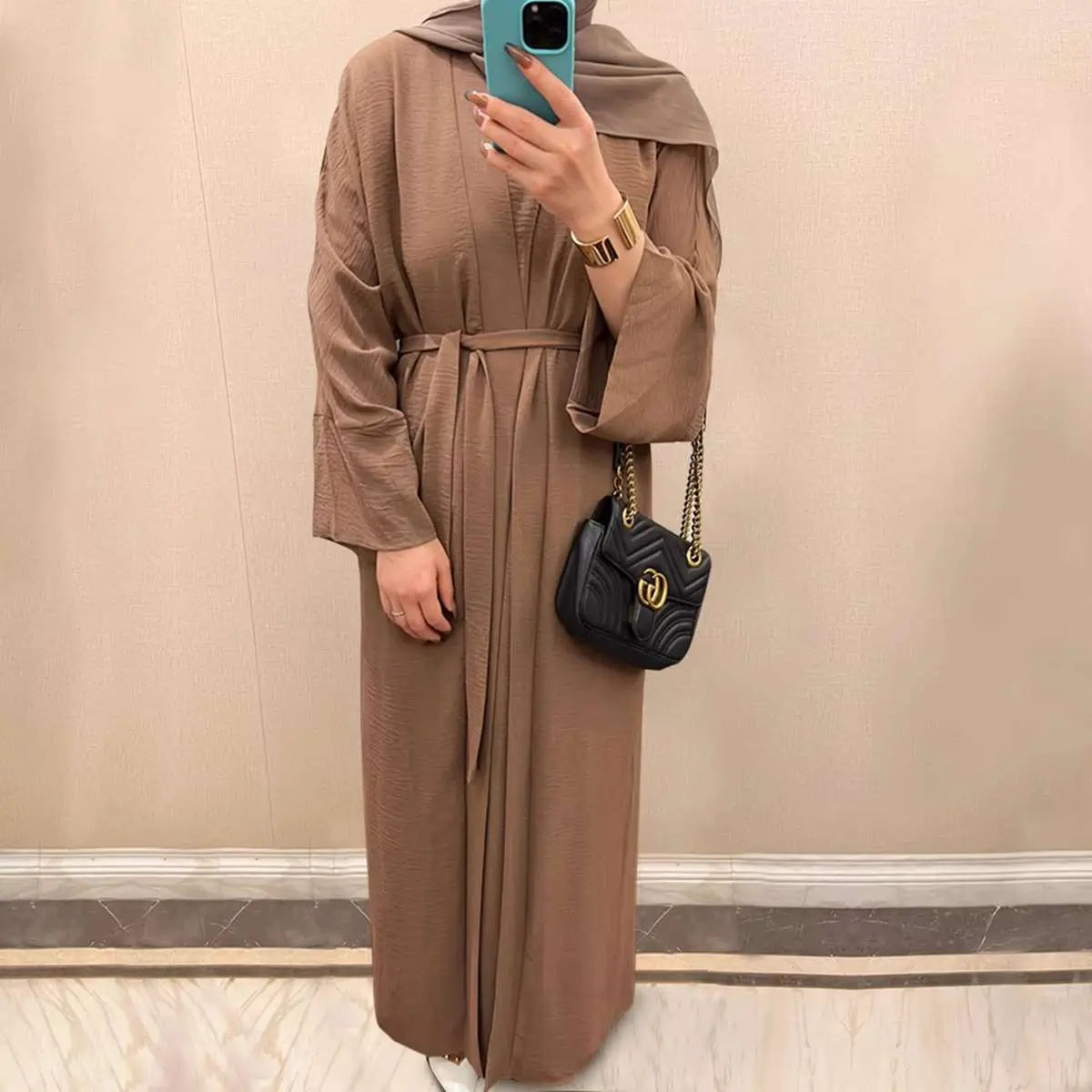 Ensemble 2 pièces Abaya pour femmes arabes, 12 couleurs au choix, sans abaya ni robe intérieure