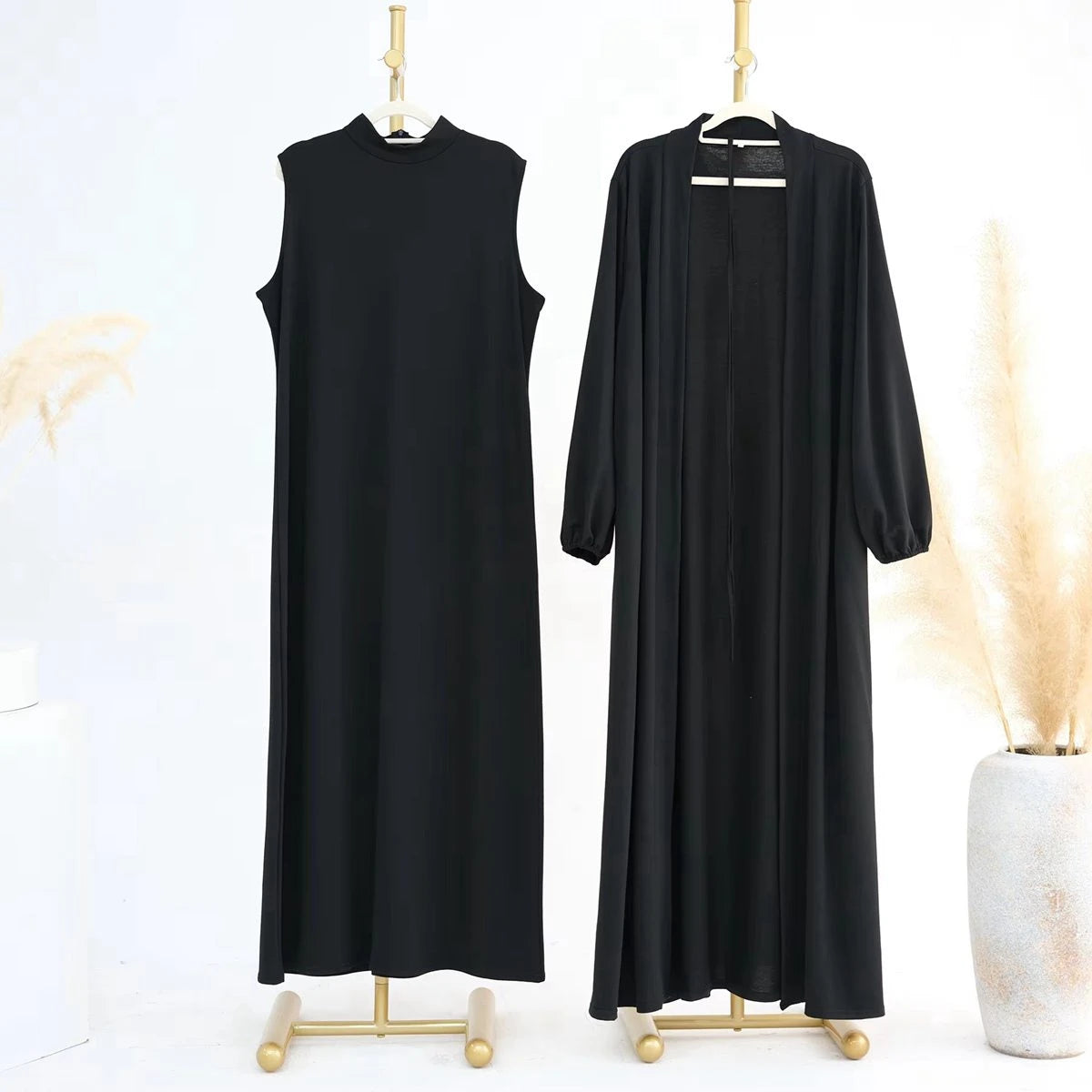 Ensemble 2 pièces Abaya pour femmes musulmanes, mode modeste