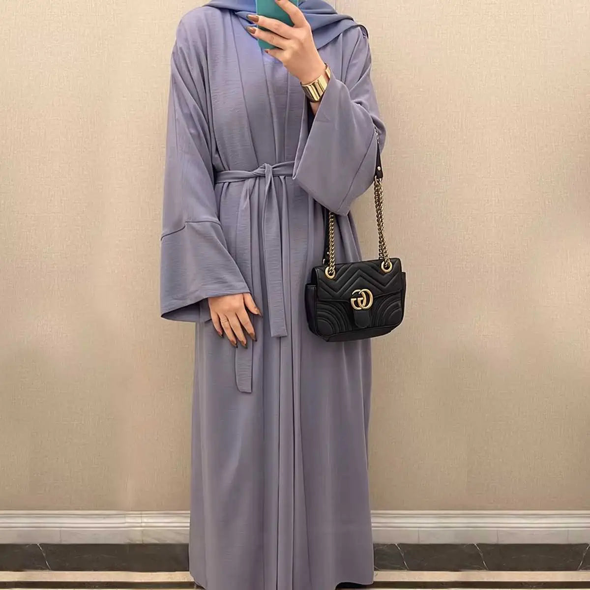 Ensemble 2 pièces Abaya pour femmes arabes, 12 couleurs au choix, sans abaya ni robe intérieure