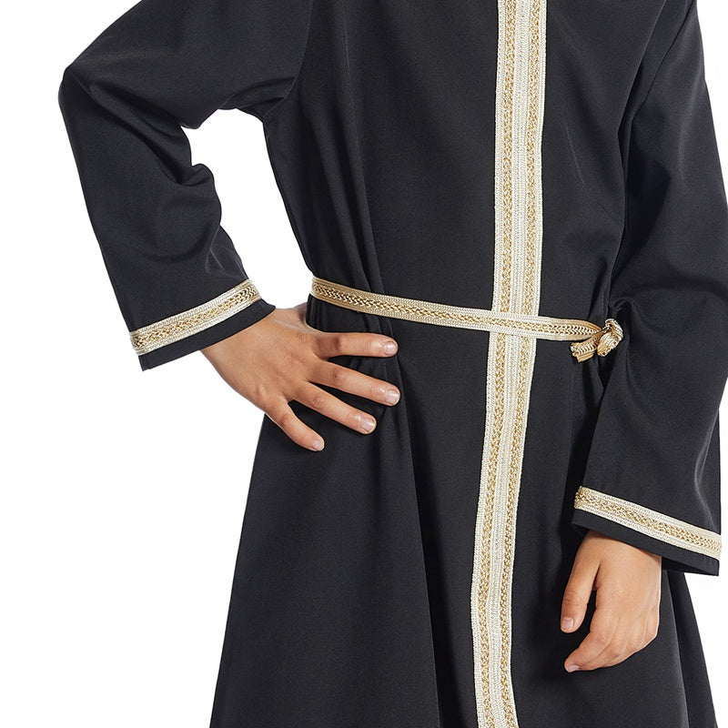Robe Abaya à capuche pour fille arabe du Moyen-Orient
