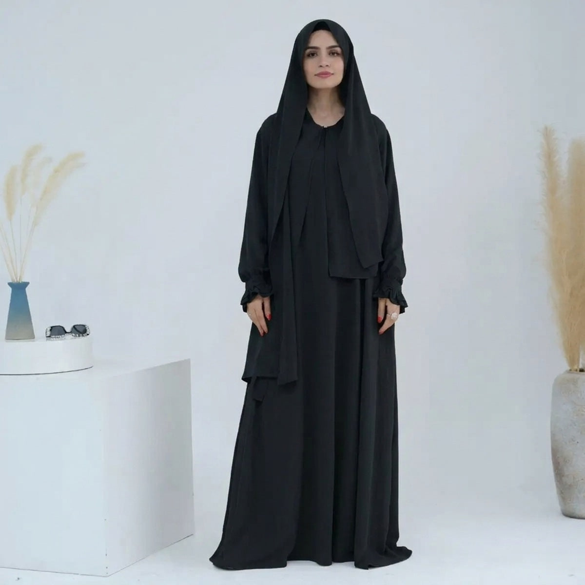 Robe Abaya Hijab une pièce pour femmes musulmanes, mode modeste