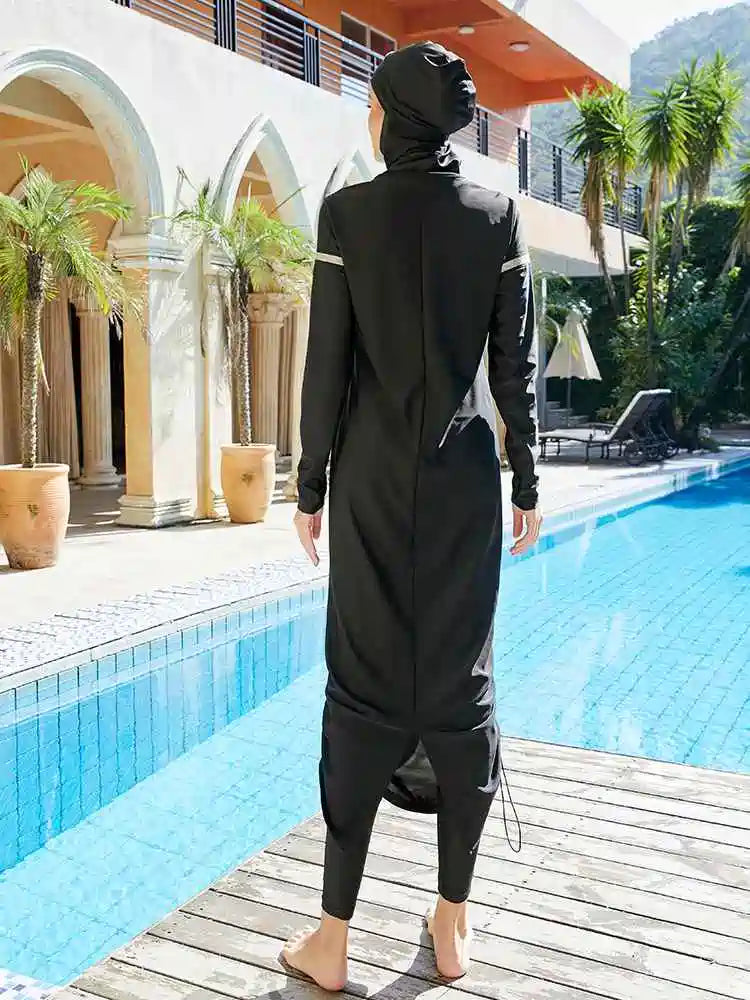 Maillot de bain islamique 3 pièces Burkini, Hijab, couverture intégrale, Halal, #2510454
