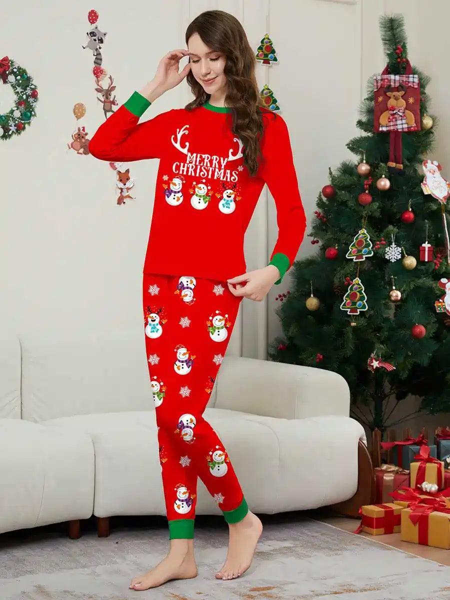 Pyjama de Noël assorti pour toute la famille, motif bonhomme de neige, #242329