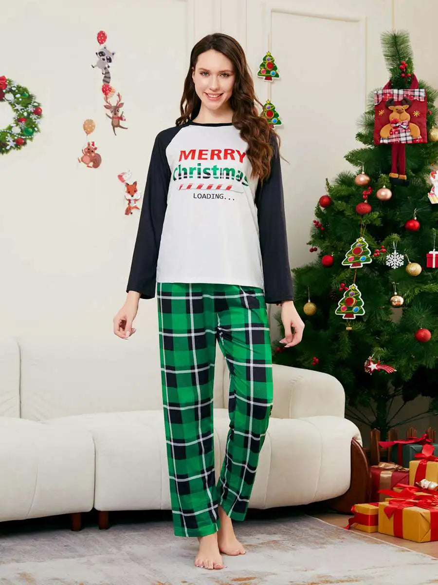 Ensemble pyjama de Noël imprimé assorti pour toute la famille #24531