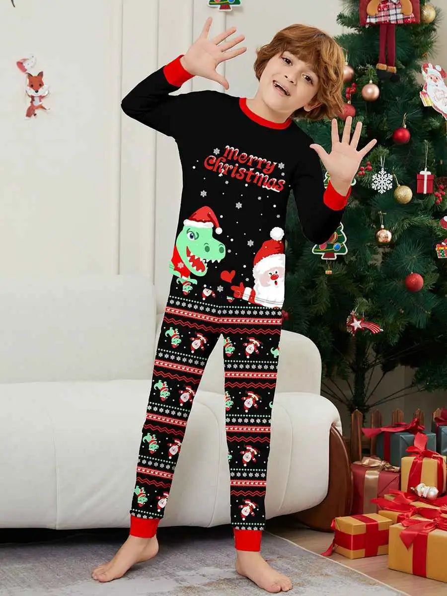 Pyjama de Noël assorti pour toute la famille, motif dinosaure, n° 242321