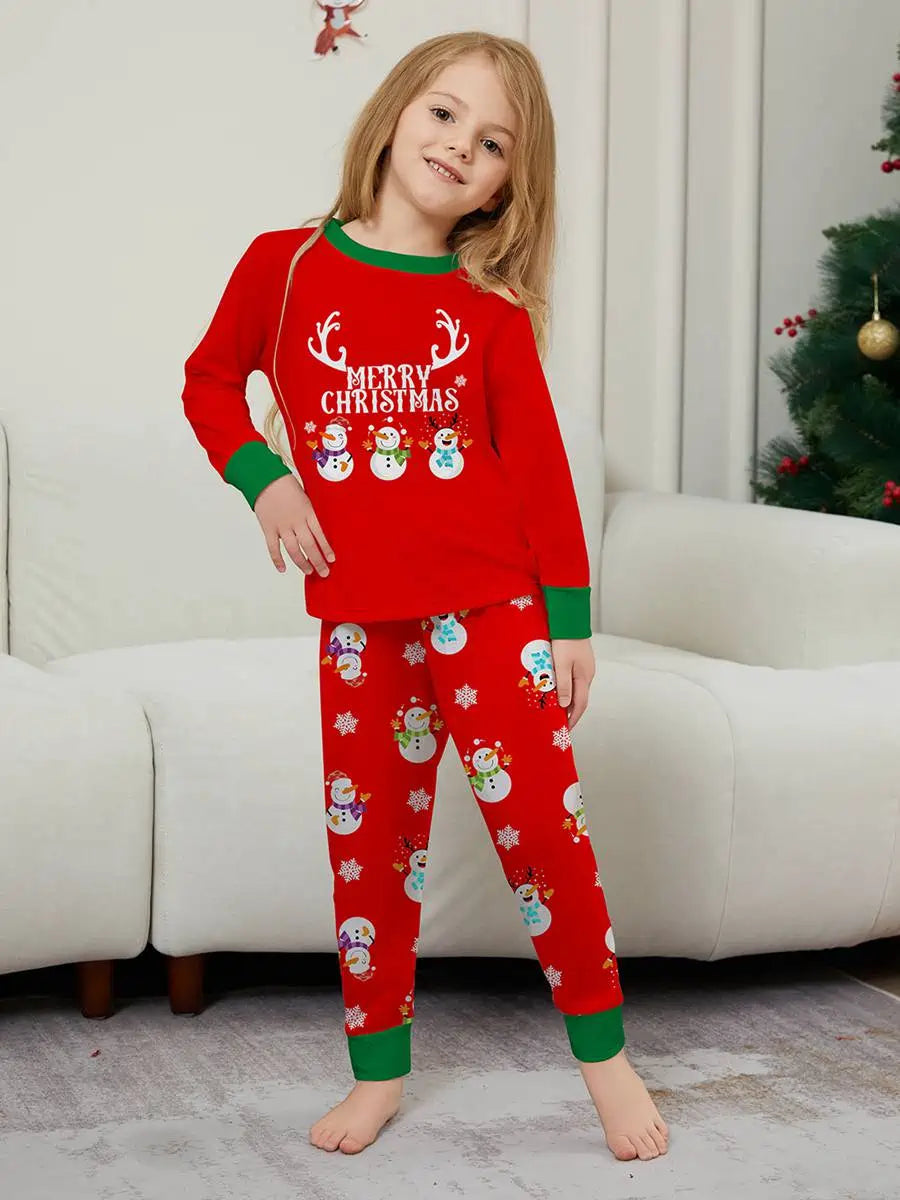 Pyjama de Noël assorti pour toute la famille, motif bonhomme de neige, #242329