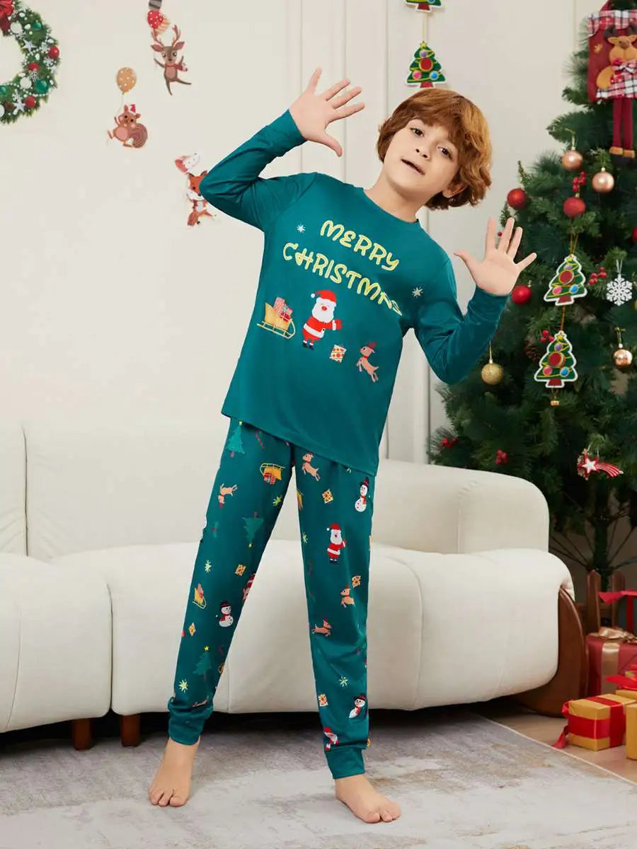 Ensembles de pyjamas de Noël en famille, imprimés et assortis