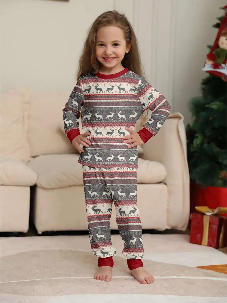 Pyjama de Noël assorti à imprimé renne pour toute la famille #24882