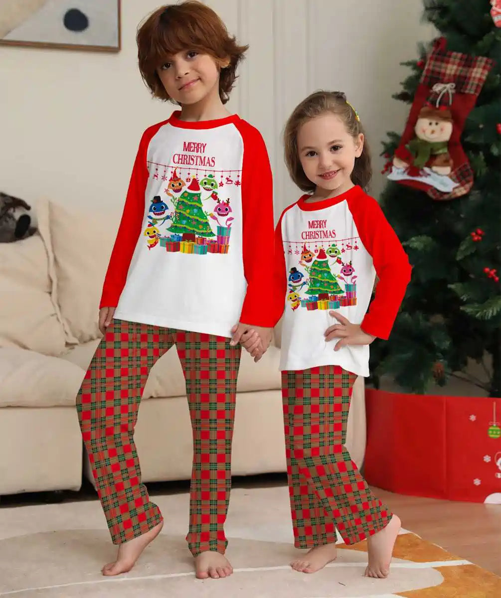 Ensemble pyjama de Noël imprimé pour toute la famille #24051