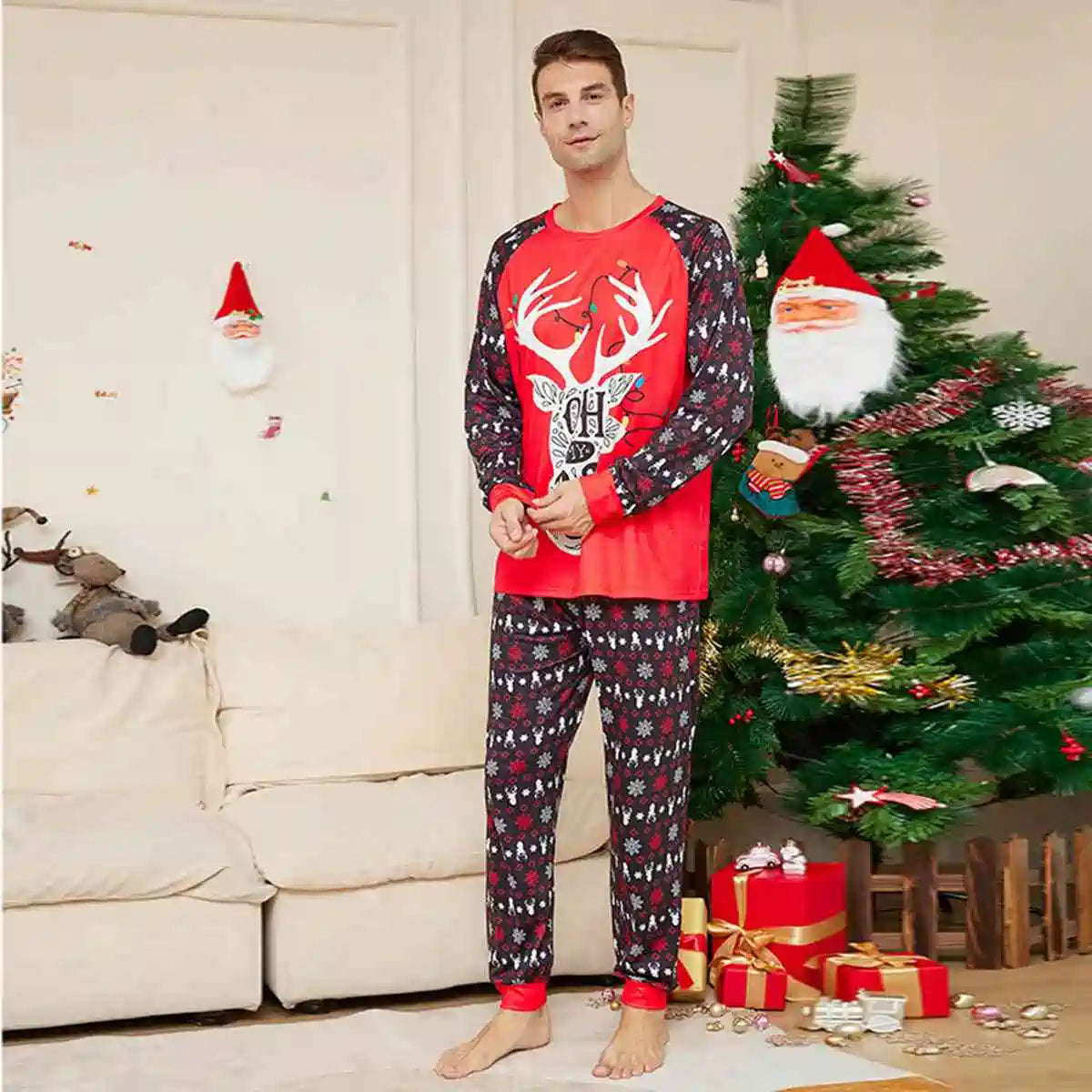 Ensemble pyjama de Noël imprimé assorti pour toute la famille #24325