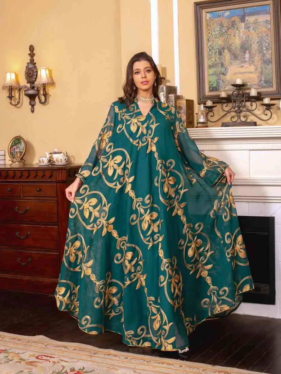 Robe de l'Aïd élégante Doris broderie caftan robe caftan