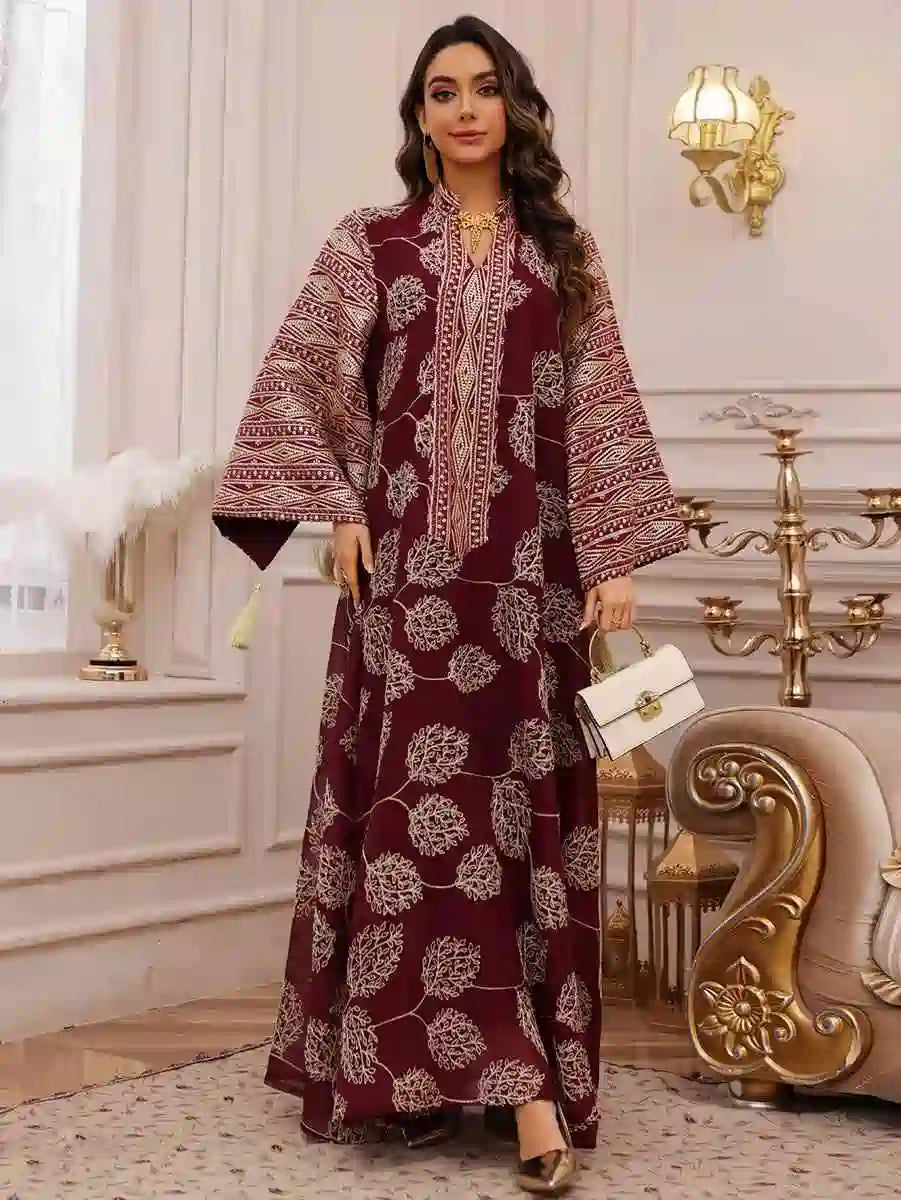 Robe caftan Doris Eid brodée de paillettes #25423