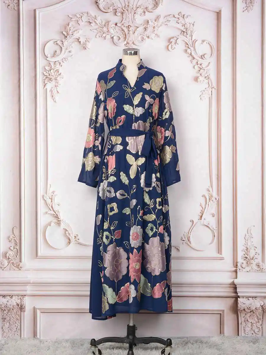 Robe caftan brodée à paillettes pour l'Aïd #25MT216