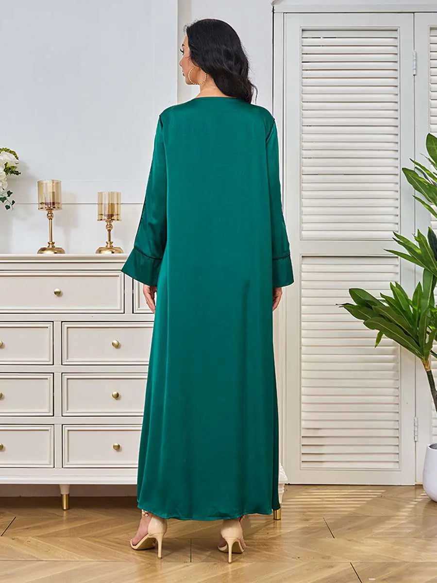 Robe caftan en perles de strass pour l'Aïd #25247