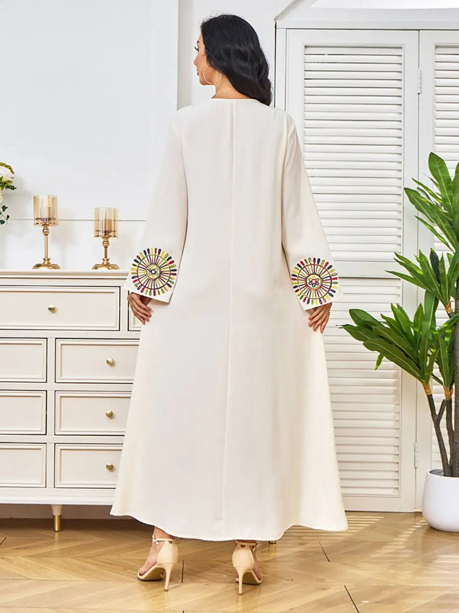 Robe caftan brodée en corde pour l'Aïd #24309