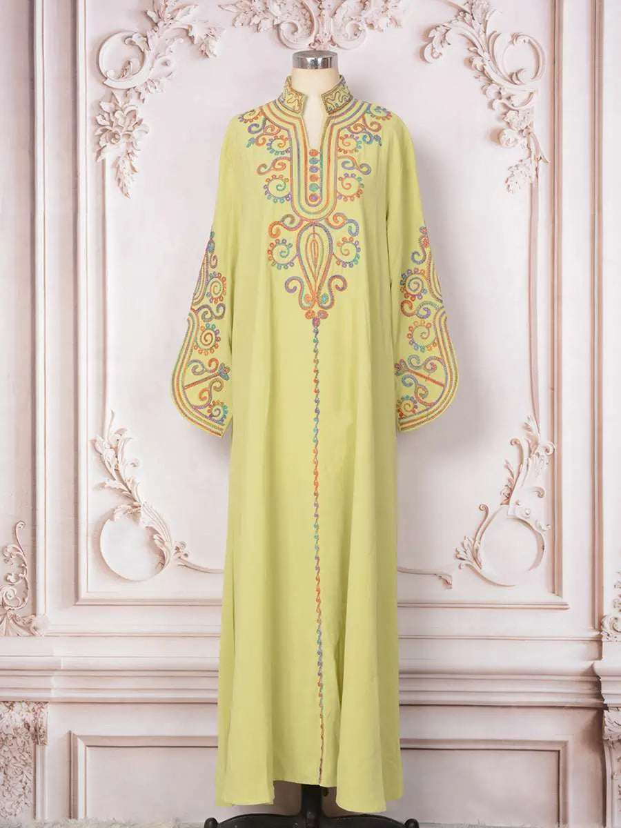 Robe caftan brodée en corde pour l'Aïd #25MT228