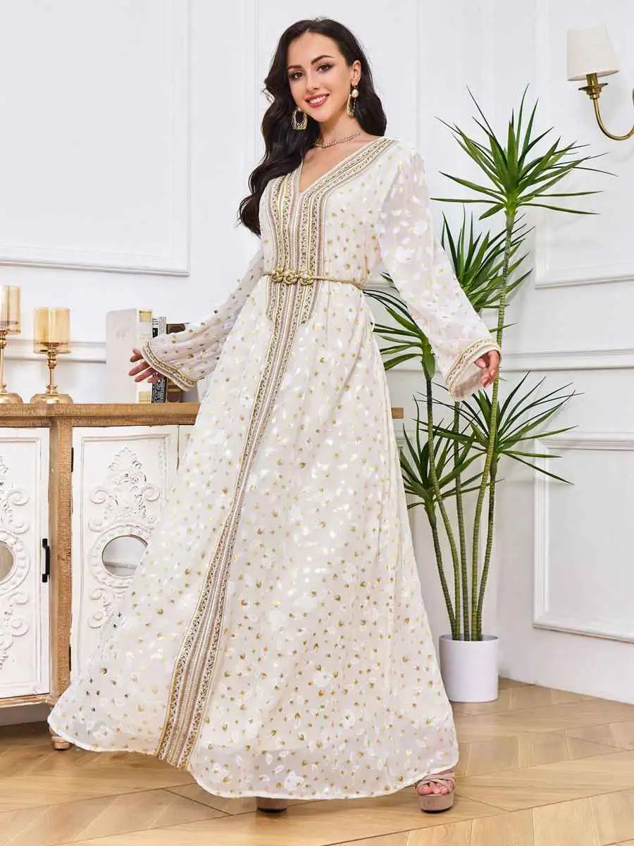 Robe de l'Aïd bronzante pour femmes musulmanes marocaines, caftan, robe caftan