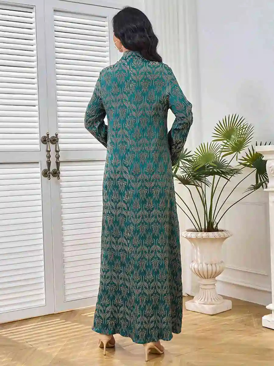 Robe caftan en perles cousues à la main pour l'Aïd #25258