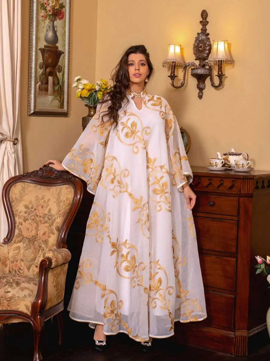 Robe de l'Aïd élégante Doris broderie caftan robe caftan