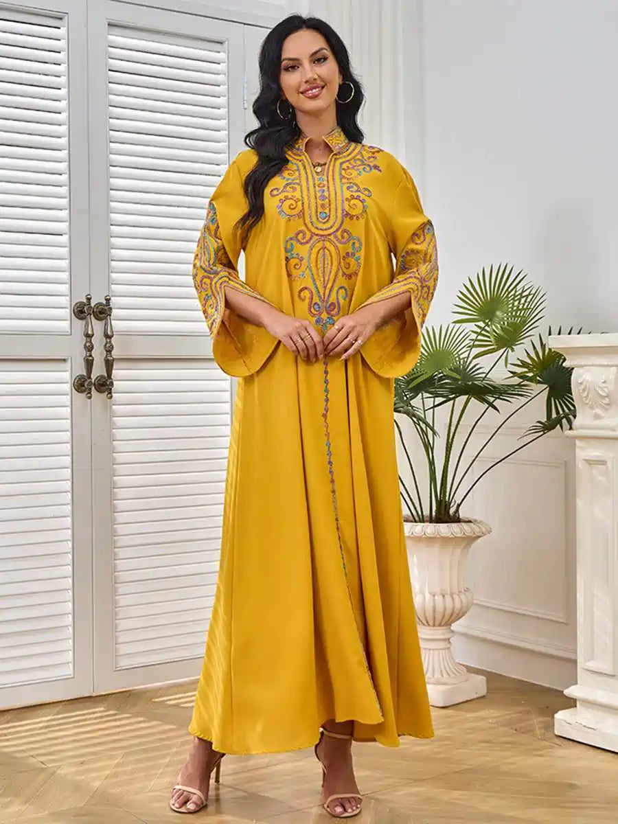 Rope Embroidery Eid Caftan Kaftan Dress #25MT228