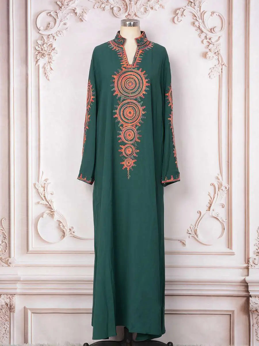 Robe caftan arabe brodée de corde pour l'Aïd #25231