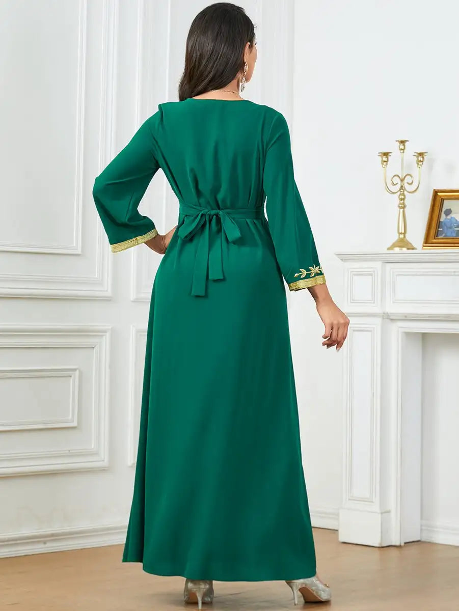 Robe de l'Aïd brodée de perles, caftan, robe caftan