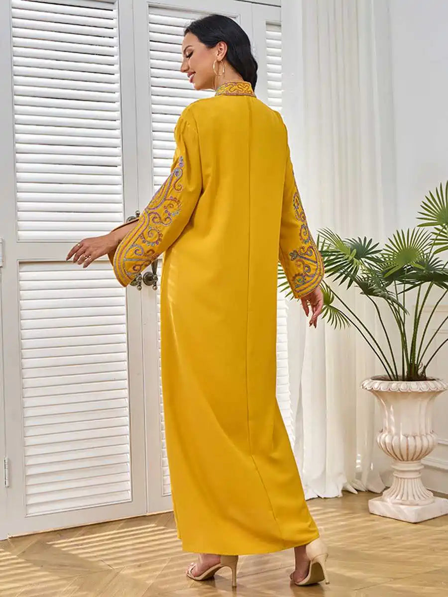 Rope Embroidery Eid Caftan Kaftan Dress #25MT228