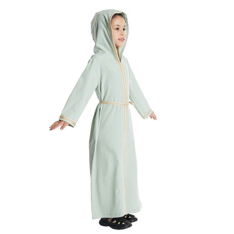 Robe Abaya à capuche pour fille arabe du Moyen-Orient