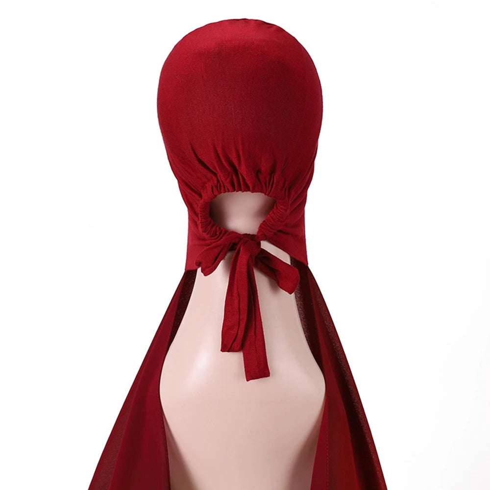 Hijab avec bonnet assorti pour femmes musulmanes #25001
