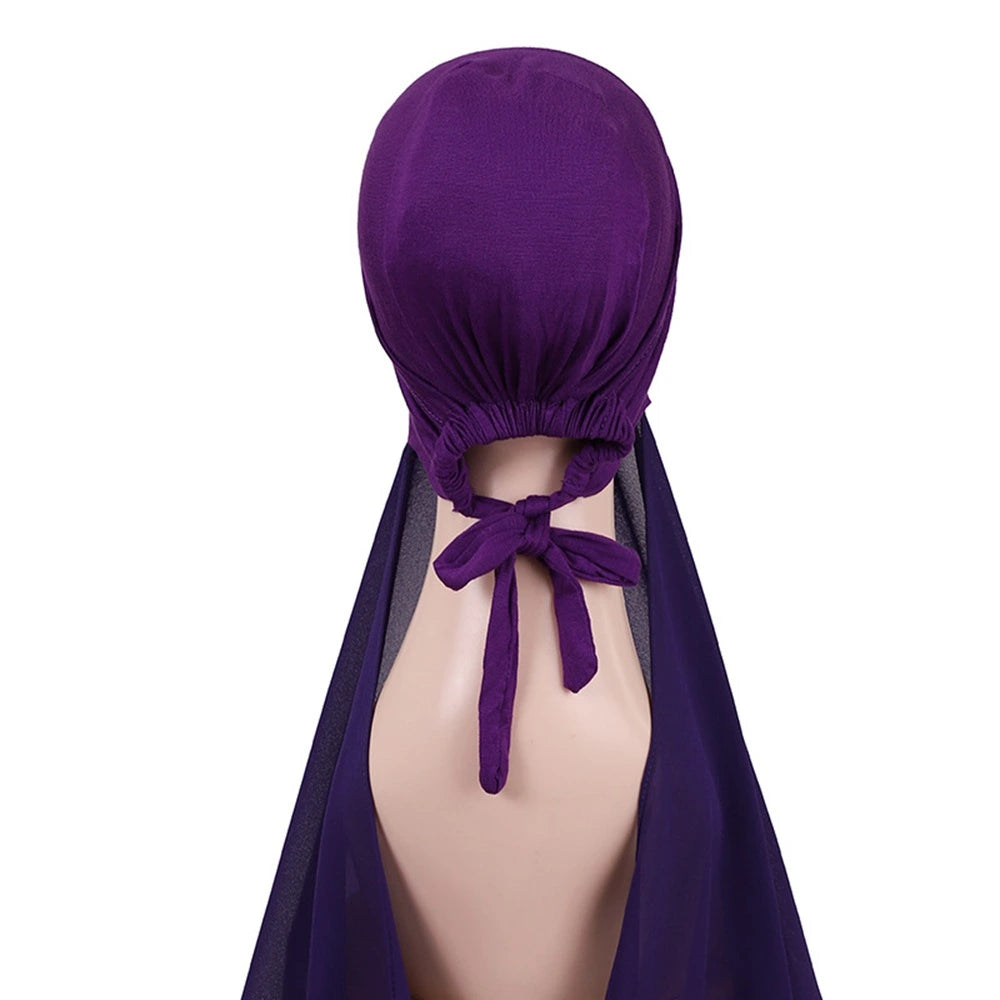 Hijab avec bonnet assorti pour femmes musulmanes #25001