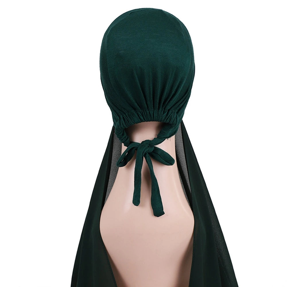 Hijab avec bonnet assorti pour femmes musulmanes #25001