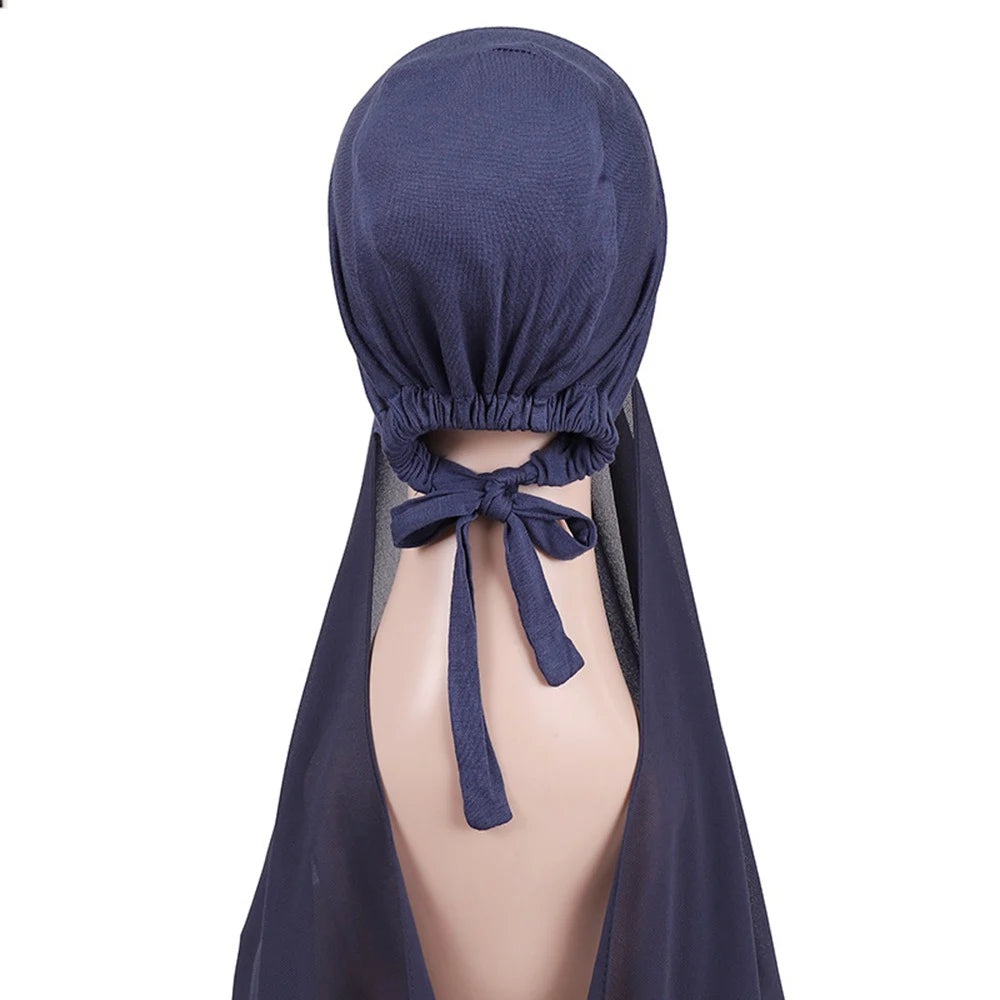 Hijab avec bonnet assorti pour femmes musulmanes #25001