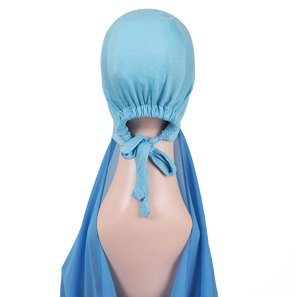 Hijab avec bonnet assorti pour femmes musulmanes #25001