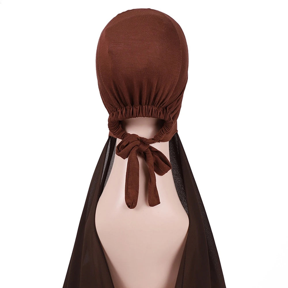 Hijab avec bonnet assorti pour femmes musulmanes #25001