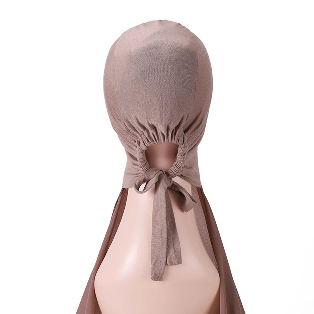 Hijab avec bonnet assorti pour femmes musulmanes #25001
