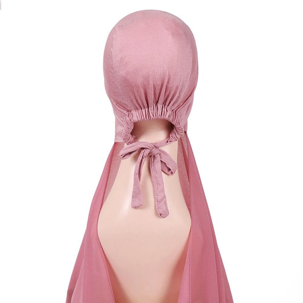 Hijab avec bonnet assorti pour femmes musulmanes #25001