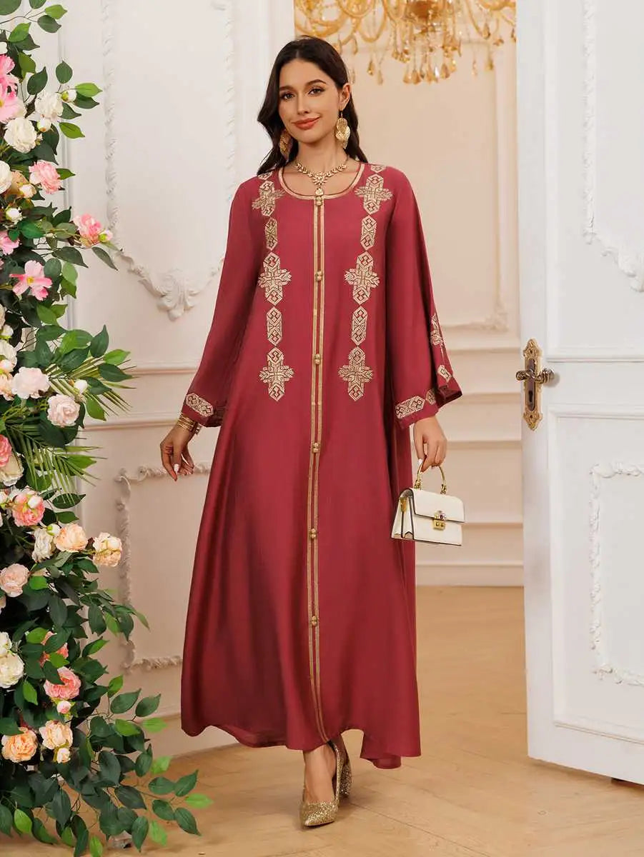 Robe caftan brodée Eid Moyen-Orient Caftan