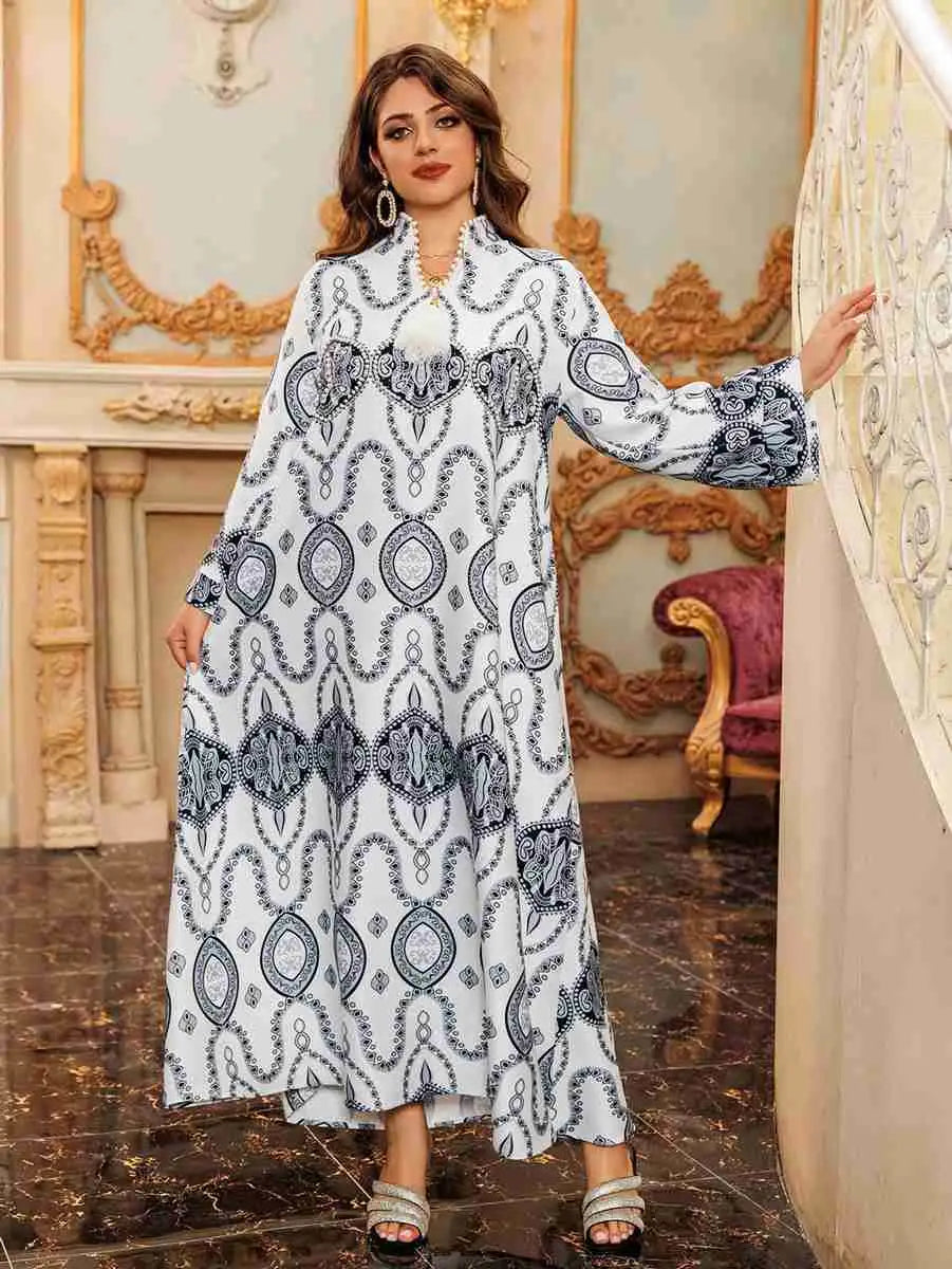 Robe Caftan Caftan pour femmes arabes imprimées Eid