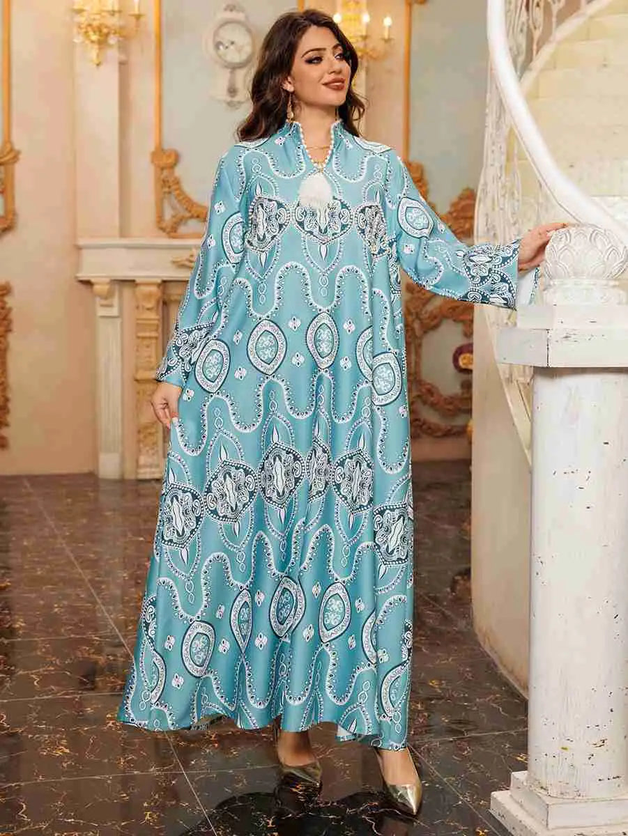 Robe Caftan Caftan pour femmes arabes imprimées Eid