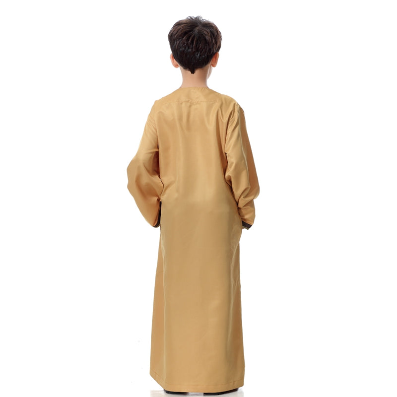 Thobe Thawb brodé arabe pour garçon musulman