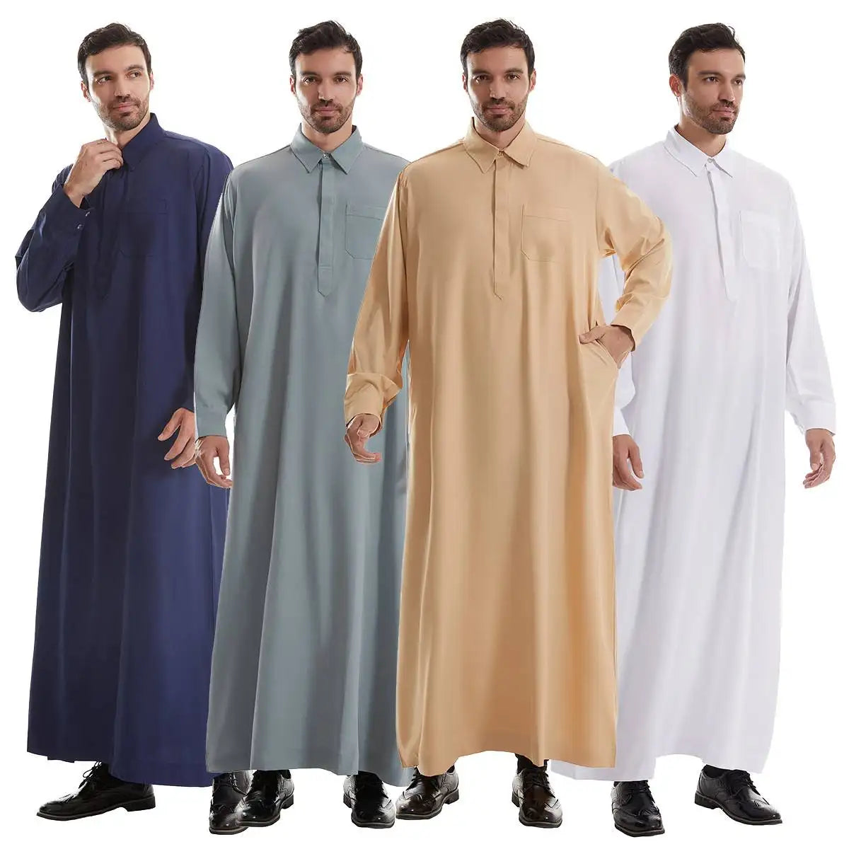 Col montant Emirati Kandura Hommes Jubba Thobe Thawb